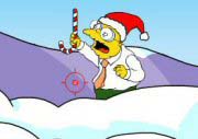 Simpsons Snowball Fight Game